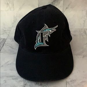 Black Florida Marlins Hat